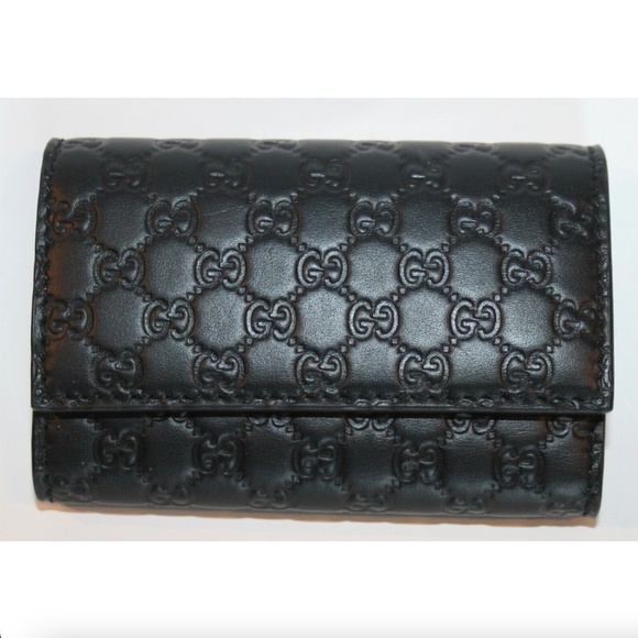 Gucci Guccissima Monogram Leather Keychain Wallet - Picture 1 of 5